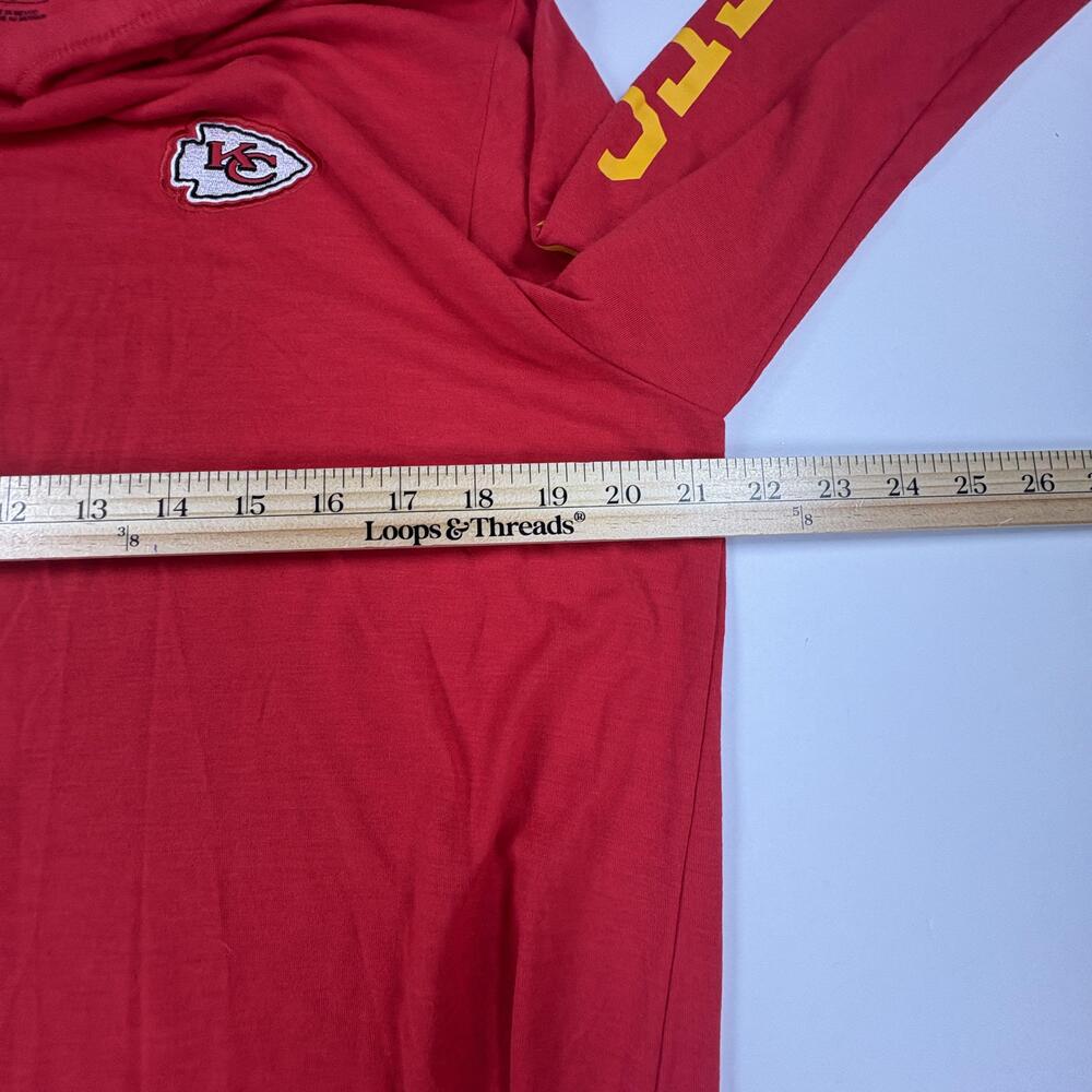 Kansas City Chiefs Shirt Mens Medium Red Yellow NFL Football Nike Hoodie Tee - Picture 10 of 12